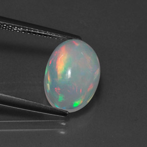 2,46 ctw natürlicher mehrfarbiger Opal, Oval Schliff, Transparent