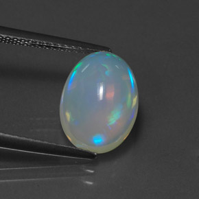 2,90 ctw natürlicher mehrfarbiger Opal, Oval Schliff, Transparent