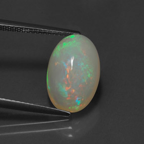 4,21 ctw natürlicher mehrfarbiger Opal, Transparent, Transparent / Lichtdurchlässig