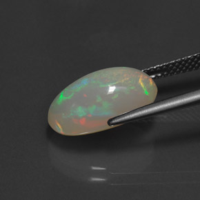 4,21 ctw natürlicher mehrfarbiger Opal, Transparent, Transparent / Lichtdurchlässig