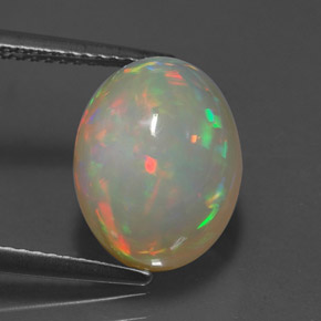 4,94 ctw natürlicher mehrfarbiger Opal, Transparent, Transparent / Lichtdurchlässig