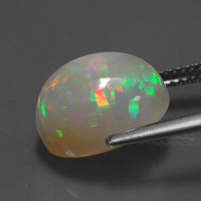 4,94 ctw natürlicher mehrfarbiger Opal, Transparent, Transparent / Lichtdurchlässig