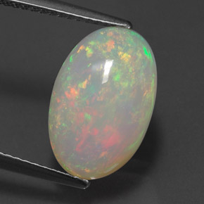 4,88 ctw natürlicher mehrfarbiger Opal, Transparent, Transparent / Lichtdurchlässig