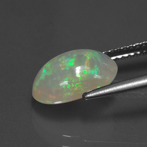 2,09 ctw natürlicher mehrfarbiger Opal, Transparent, Transparent / Lichtdurchlässig