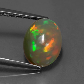 2,62 ctw natürlicher mehrfarbiger Opal, Transparent, Transparent / Lichtdurchlässig