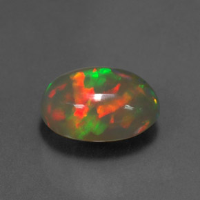 2,62 ctw natürlicher mehrfarbiger Opal, Transparent, Transparent / Lichtdurchlässig