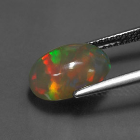 2,62 ctw natürlicher mehrfarbiger Opal, Transparent, Transparent / Lichtdurchlässig