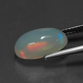 2,51 ctw natürlicher mehrfarbiger Opal, Transparent, Transparent / Lichtdurchlässig