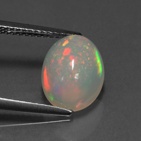 2,34 ctw natürlicher mehrfarbiger Opal, Transparent, Transparent / Lichtdurchlässig