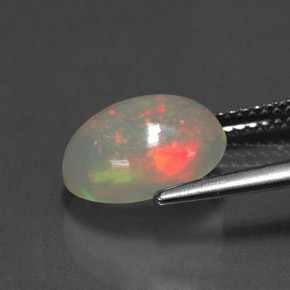 2,34 ctw natürlicher mehrfarbiger Opal, Transparent, Transparent / Lichtdurchlässig