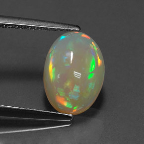2,10 ctw natürlicher mehrfarbiger Opal, Transparent, Transparent / Lichtdurchlässig