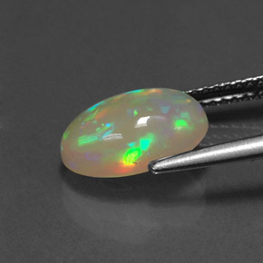 2,10 ctw natürlicher mehrfarbiger Opal, Transparent, Transparent / Lichtdurchlässig