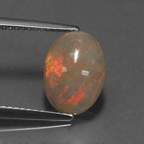 1,77 ctw natürlicher mehrfarbiger Opal, Transparent, Transparent / Lichtdurchlässig