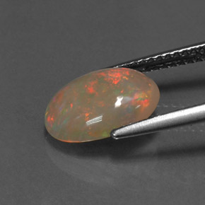 1,77 ctw natürlicher mehrfarbiger Opal, Transparent, Transparent / Lichtdurchlässig