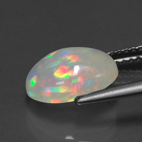1,98 ctw natürlicher mehrfarbiger Opal, Transparent, Transparent / Lichtdurchlässig