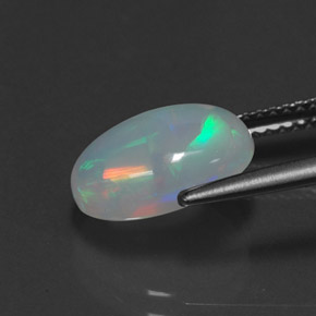 2,35 ctw natürlicher mehrfarbiger Opal, Transparent, Transparent / Lichtdurchlässig