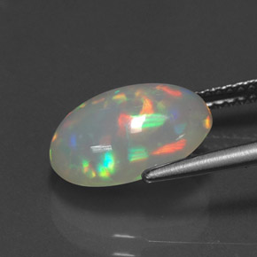 2,60 ctw natürlicher mehrfarbiger Opal, Transparent, Transparent / Lichtdurchlässig