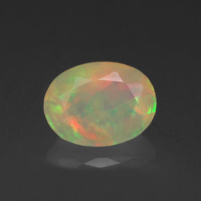 0,87 ctw natürlicher mehrfarbiger Opal, Transparent, Transparent / Lichtdurchlässig
