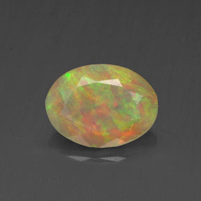 0,82 ctw natürlicher mehrfarbiger Opal, Transparent, Transparent / Lichtdurchlässig