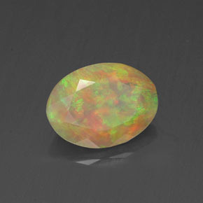 0,82 ctw natürlicher mehrfarbiger Opal, Transparent, Transparent / Lichtdurchlässig