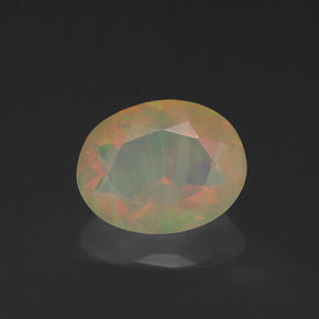 0,88 ctw natürlicher mehrfarbiger Opal, Transparent, Transparent / Lichtdurchlässig