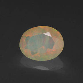 0,88 ctw natürlicher mehrfarbiger Opal, Transparent, Transparent / Lichtdurchlässig