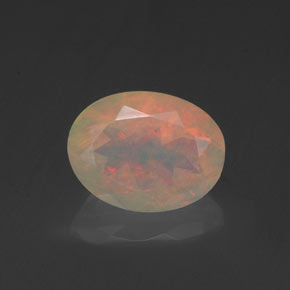 0,89 ctw natürlicher mehrfarbiger Opal, Transparent, Transparent / Lichtdurchlässig