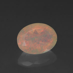 0,89 ctw natürlicher mehrfarbiger Opal, Transparent, Transparent / Lichtdurchlässig