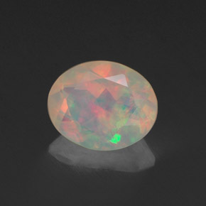 0,83 ctw natürlicher mehrfarbiger Opal, Transparent, Transparent / Lichtdurchlässig