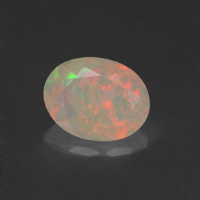 0,76 ctw natürlicher mehrfarbiger Opal, Transparent, Transparent / Lichtdurchlässig