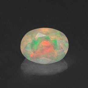 0,96 ctw natürlicher mehrfarbiger Opal, Transparent, Transparent / Lichtdurchlässig