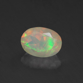 0,67 ctw natürlicher mehrfarbiger Opal, Transparent, Transparent / Lichtdurchlässig