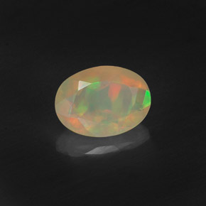 0,50 ctw natürlicher mehrfarbiger Opal, Transparent, Transparent / Lichtdurchlässig