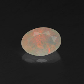 0,49 ctw natürlicher mehrfarbiger Opal, Transparent, Transparent / Lichtdurchlässig