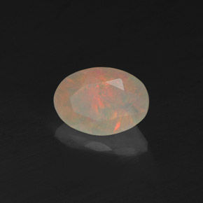 0,49 ctw natürlicher mehrfarbiger Opal, Transparent, Transparent / Lichtdurchlässig