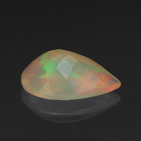 1,84 ctw natürlicher mehrfarbiger Opal, Birnenform, Transparent
