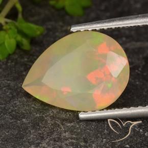 9,17 ctw natürlicher Mehrfarbig Opal, Birnenform, Transparent