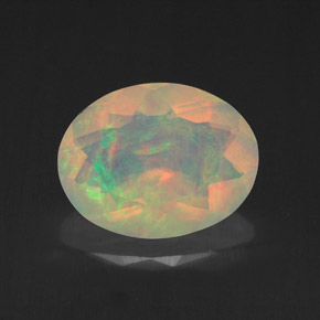 1,71 ctw natürlicher mehrfarbiger Opal, Oval Schliff, Transparent