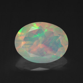 1,75 ctw natürlicher mehrfarbiger Opal, Oval Schliff, Transparent