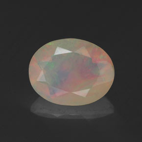 1,13 ctw natürlicher mehrfarbiger Opal, Transparent, Transparent / Lichtdurchlässig