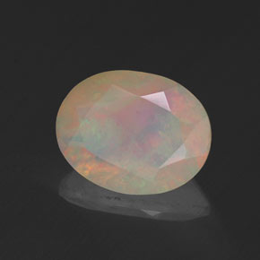 1,13 ctw natürlicher mehrfarbiger Opal, Transparent, Transparent / Lichtdurchlässig