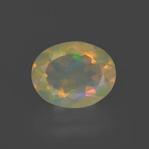 1,47 ctw natürlicher mehrfarbiger Opal, Oval Schliff, Transparent
