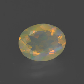 1,47 ctw natürlicher mehrfarbiger Opal, Oval Schliff, Transparent