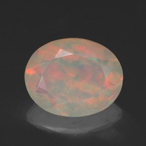 1,46 ctw natürlicher mehrfarbiger Opal, Transparent, Transparent / Lichtdurchlässig