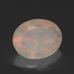 1,46 ctw natürlicher mehrfarbiger Opal, Transparent, Transparent / Lichtdurchlässig