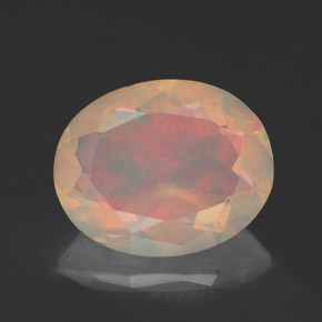 1,54 ctw natürlicher mehrfarbiger Opal, Oval Schliff, Transparent
