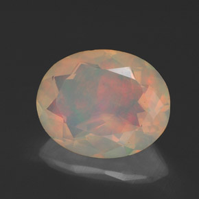 1,54 ctw natürlicher mehrfarbiger Opal, Oval Schliff, Transparent
