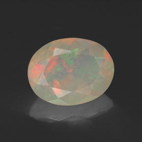 1,12 ctw natürlicher mehrfarbiger Opal, Transparent, Transparent / Lichtdurchlässig