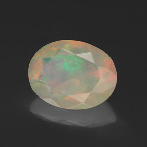 1,12 ctw natürlicher mehrfarbiger Opal, Transparent, Transparent / Lichtdurchlässig