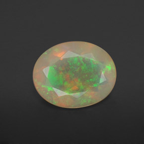 1,37 ctw natürlicher mehrfarbiger Opal, Transparent, Transparent / Lichtdurchlässig